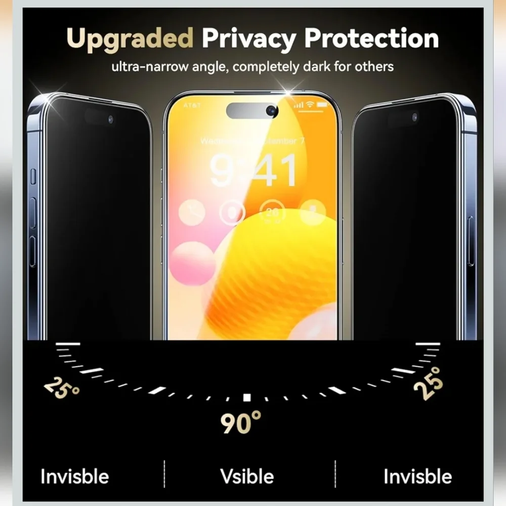 NIB OPXYL 9H+ Glass for iPhone 15 Pro Max Privacy Screen Protector (2 Pack)
